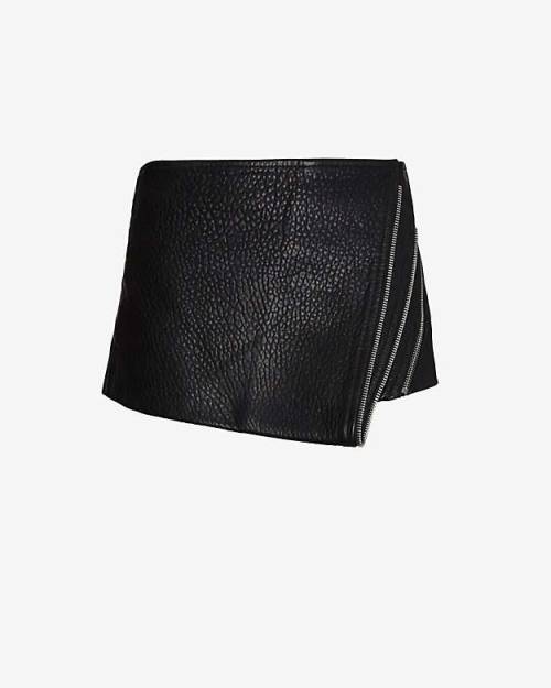 hipster-miniskirts: Barbara Bui Zip Edge Dickey Leather Mini Skirt/belt