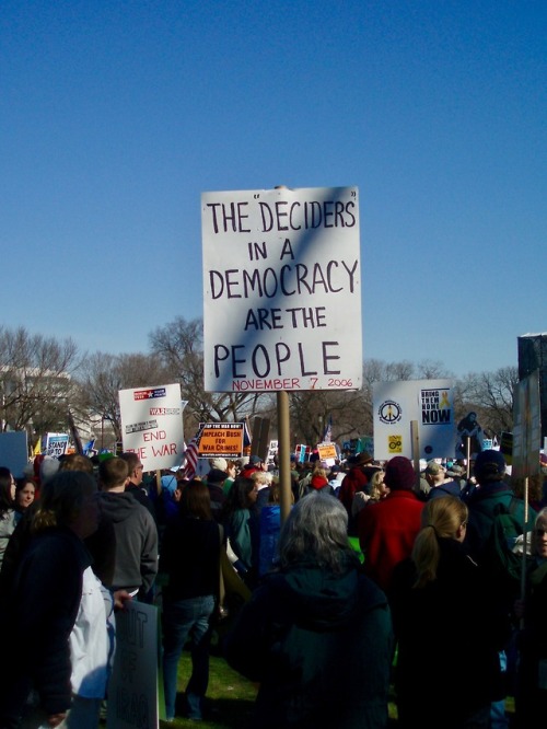 Signs From an Anti-Iraq War Demonstration, the National Mall, Washington, DC, January 2007.