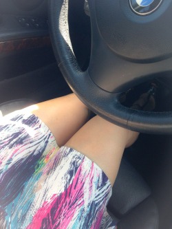 bushandpanties:  princesspantyplay:  im2o4u:  princesspantyplay:  This warm weather makes me so horny!  Distracted so much by the BMW (via TumbleOn )  It’s “for sale!”  Meaty and sheer, love reaching over and rubbing while you drive 