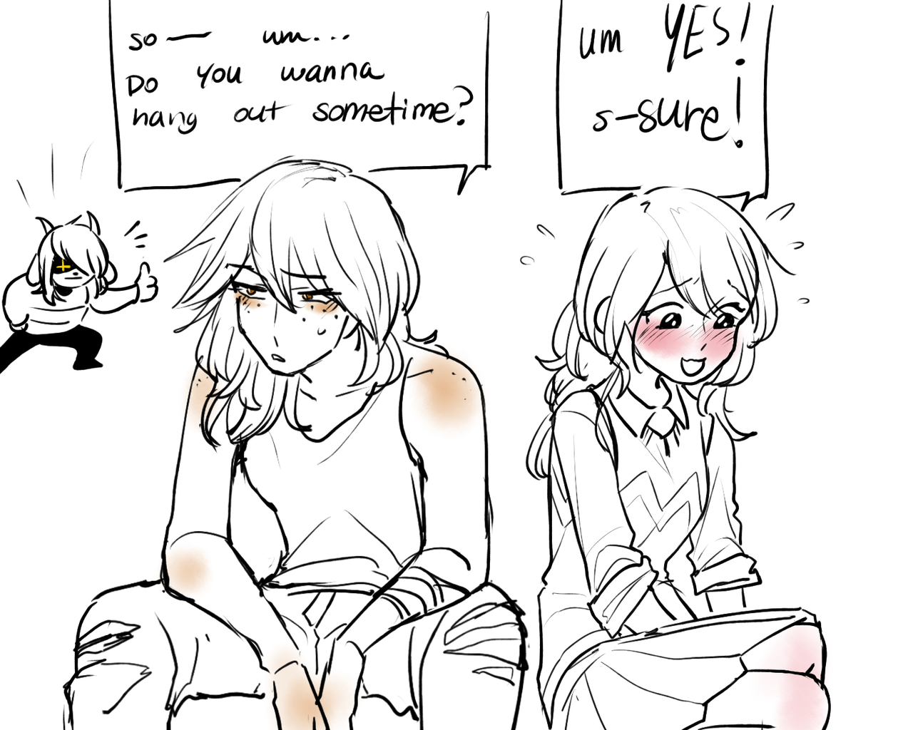 nikomochi:  this is my deltarune otp you cannot change my mind(also drawing deltarune