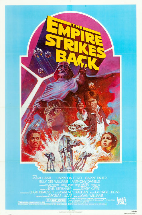 gameraboy:The Empire Strikes Back, 1982 reissue poster by Tom Jung