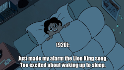 textsfrom-beachcity:  (920):  Just made my alarm the Lion King song. Too excited about waking up to sleep. 