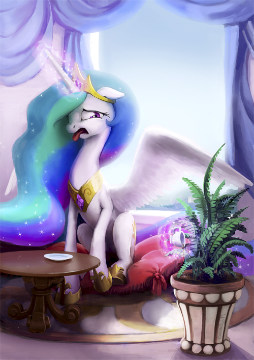 Princess Celestia Hates Tea by Cannibalus