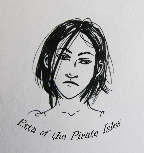 1boo:More from the sketchbook - ink doodles from Liveship Traders. Which ended up being “The Womanfo