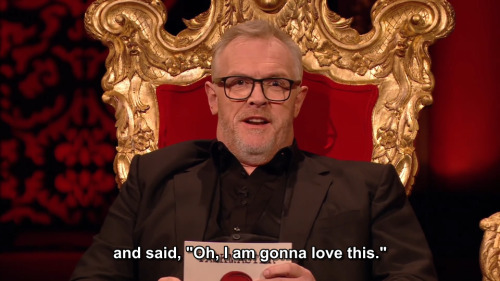 taskmastercaps: [ID: Four screencaps from Taskmaster. Greg Davies says, “My only observations are, S