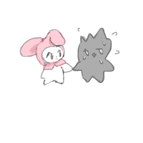 sugley:my melody x badtz maruhappy (late) valentine’s day