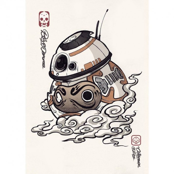 geek-art:  Clog Two – Star Wars Japanese OriginalsKylo Ren SanJe suis un grand