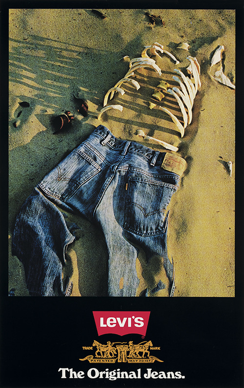 Vintage — Poster advertising Levi's jeans (1971).