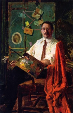 Self Portrait with Rack Picture (1904) John