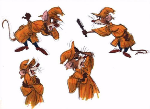 the-disney-elite: Original concept art for Disney’s The Mouse Great Detective.