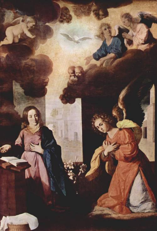 The Annunciation, Francisco de Zurbarán, ca. 1638Happy birthday to Francisco de Zurbarán, born on th