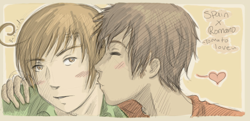 Ollllllllld art I never posted on Tumblr. Hetalia couples &lt;3