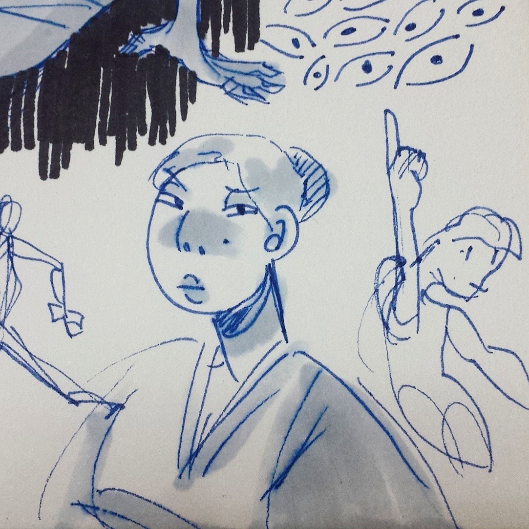 unsatisfiedjudge:  some shit doodles from a dumb camping trip 