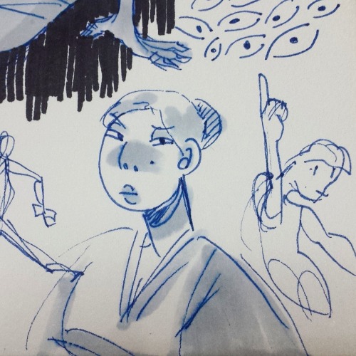 unsatisfiedjudge:  some shit doodles from a dumb camping trip 