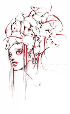 red-lipstick:  Fukari aka Judyta Murawska (Poland) - Rathead, 2012     Digital Arts: Drawings
