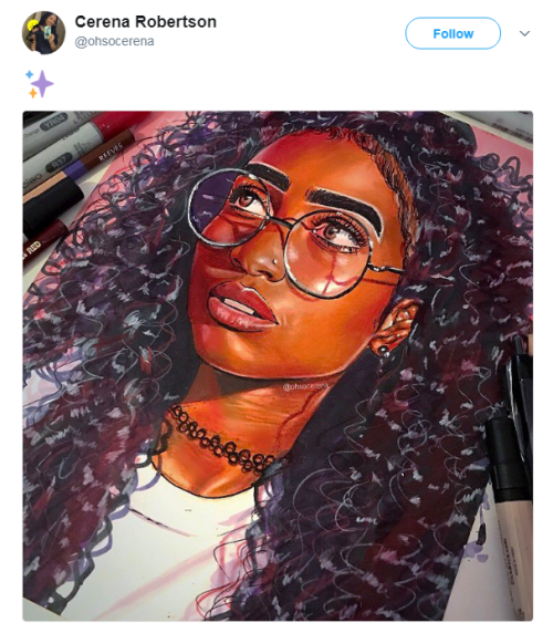 satterthm: zzzz-m:  bellaxiao:  Mad talent 😫 Her Twitter: ohsocerena Her IG:  ohsocerena      Is she selling any🤔🤔🤔🤔does she take requests cause I need some black owned artwork   Fuck it up Cerena!!!!!!!! 