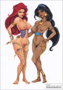 fairy34tales:    Ariel & Jasmine BFF