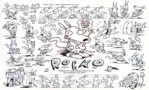 nicocolaleo:  Found some really awesome and REALLY EARLY concept artworks for Rocko’s Modern Life! Especially interesting in the first image: Early Heffer design, random rhino guy, and originally planned for Rocko’s little sister to be a major character.