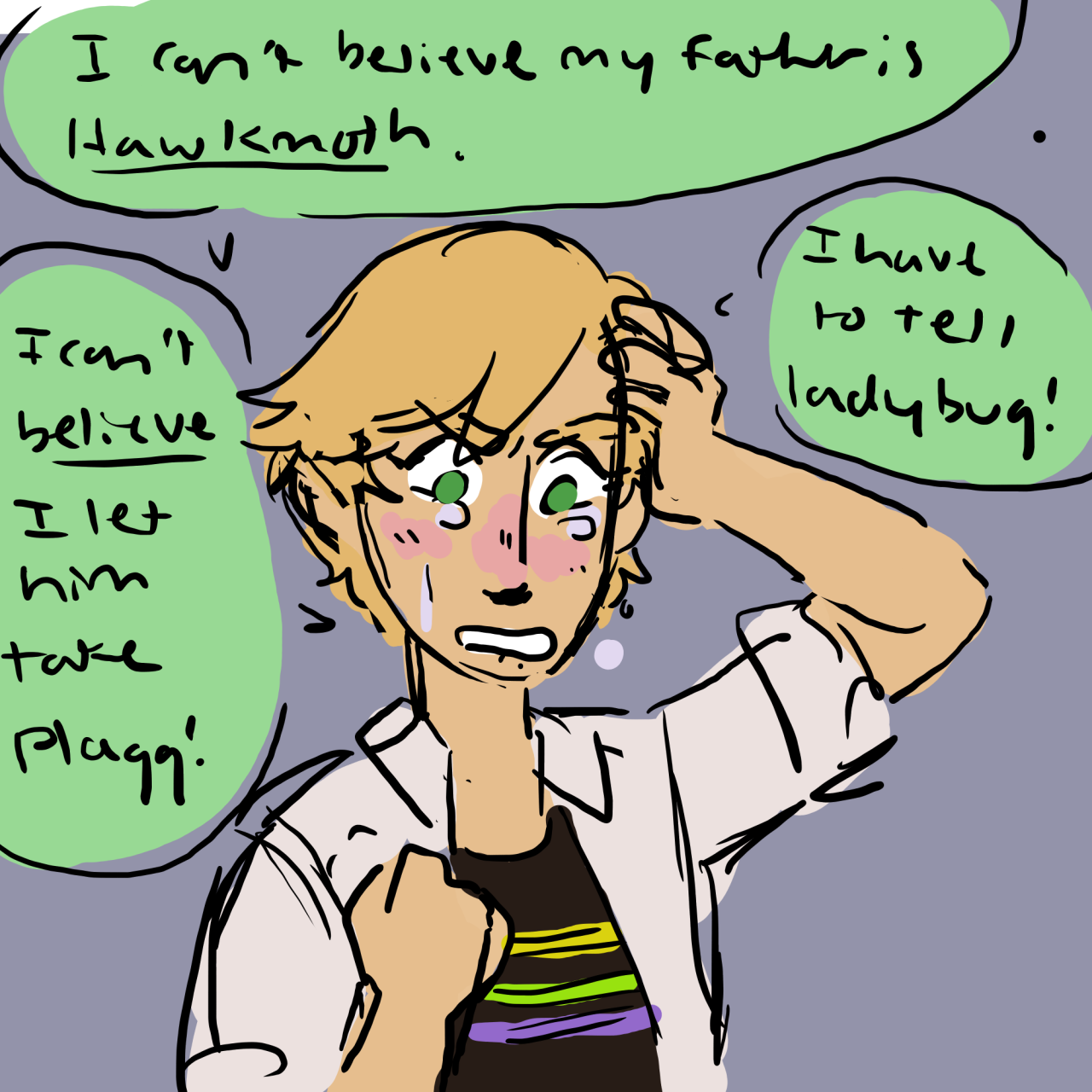 frogopera:  when you’re allergic to feathers but you gotta go beat up your father