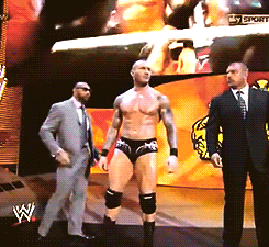 littledozerbaby:  I’m just gonna leave these two crappy gifs right here. HHH’s