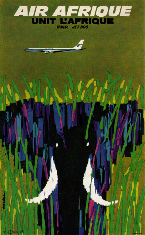 Air Afrique Travel PosterArt by Jacques Auriac 