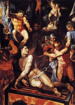 lyghtmylife:  TIBALDI, Pellegrino [Italian Mannerist Painter, 1527-1596] Martyrdom of St Lawrence1592Oil on canvas, 419 x 315 cmMonasterio de San Lorenzo, El Escorial 