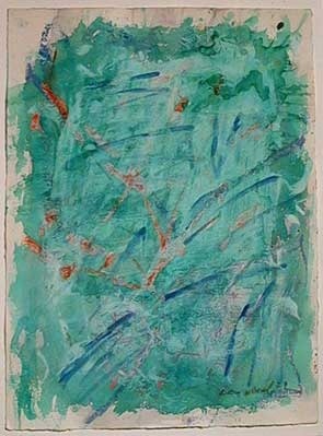 Lea Nikel, Untitled/blue gouache on paper