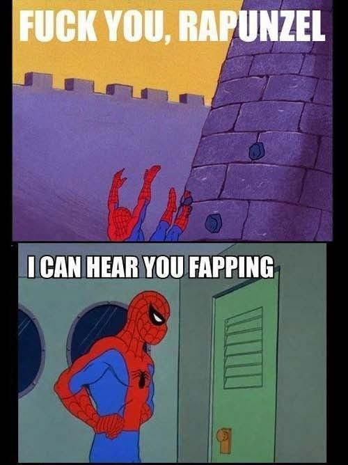 oddysee:  iraffiruse:  Frozach Submitted  Never has anything on the internet made me laugh harder than this fucking spidermeme thing. So much funny. 