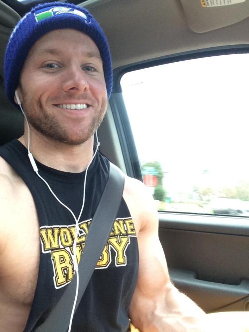hotstraightboys24: Big muscle man with a fat cock. Share and like for more pics. Muscle man Chris&am