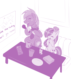 dstears: EQD’s ATG 6, Day 11: Draw a pony on a date We’ve heard Big Mac sing several times, I wonder what Marble Pie singing sounds like.  