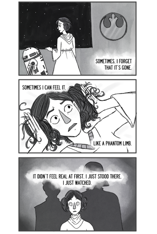 enchantedcastles: a leia comic about loss.