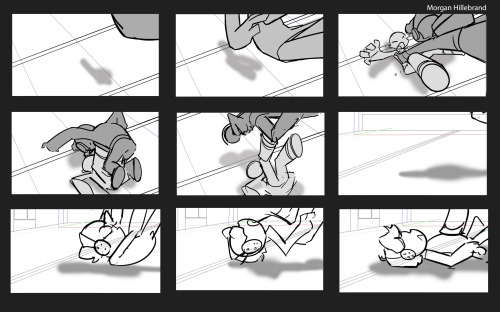 Some boards for a training montage I did in Alan Wan’s Cinematic Storytelling class! We worked from 