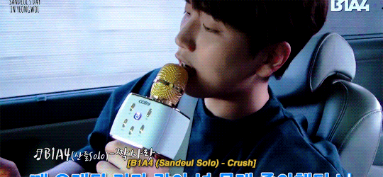 changkyuh-archive:  sandeul’s impromptu car karaoke song list