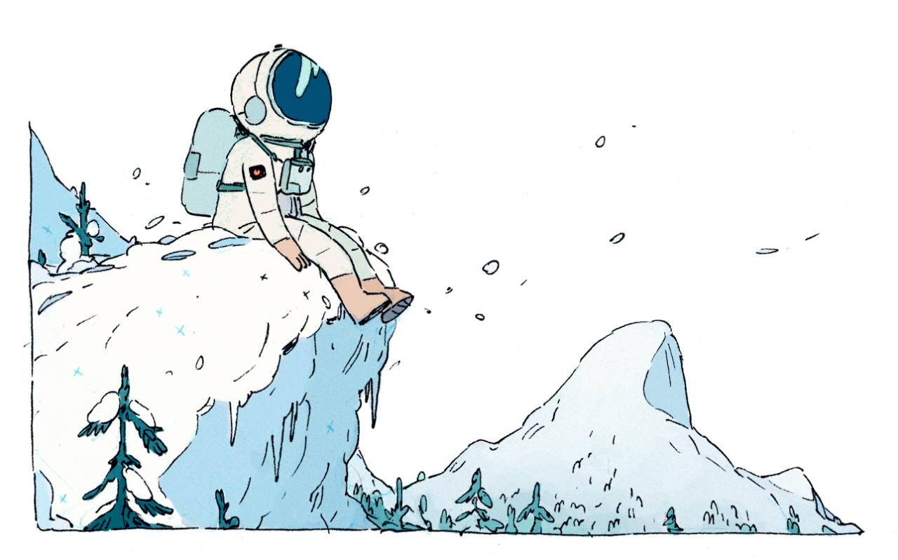 hannakdraws:  bigger astronaut this time 