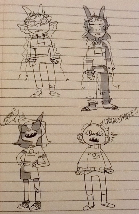 purplecalamity:  So. If you pay attention you can see my class annotations behind some of these. They are ruined by the ink. It was worth it.