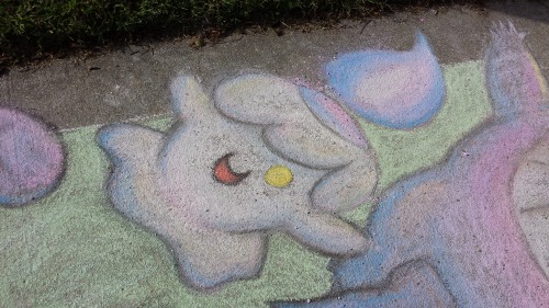 satsukitomoe: my only halloween art for the season i forgot how fun it is to draw with chalk ; w ;