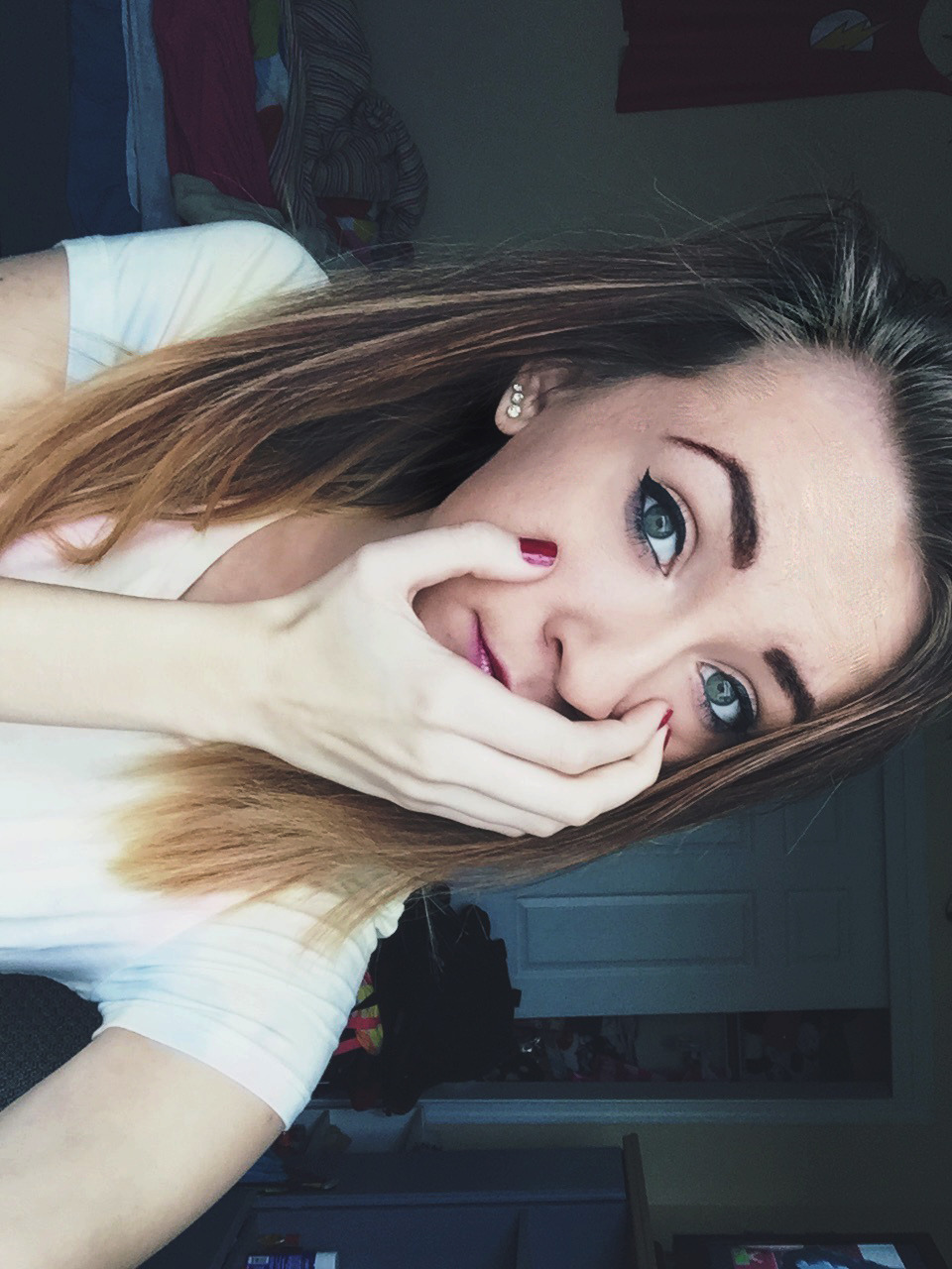 siighed:  hair messy af but makeup on point // instagram 