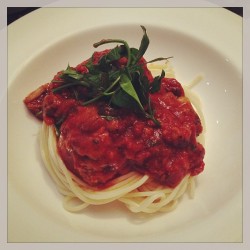 Slaved in the kitchen for 3 hours! Home made spaghetti and meatballs #instafood #wifeable#presentationisuggs #foodporn #yum #pasta @pr1ncessq