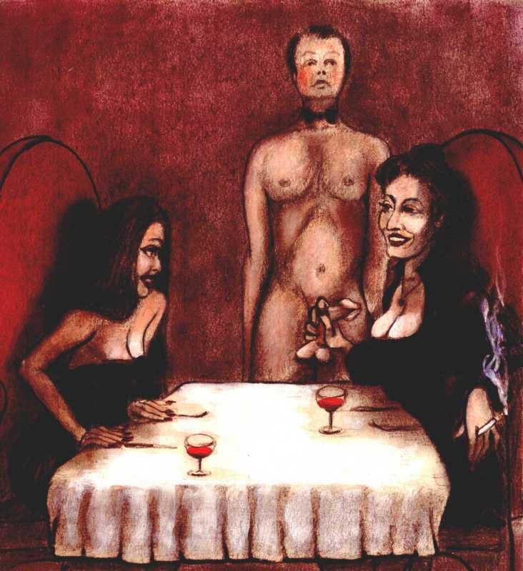 Femdom humiliation art by Iain