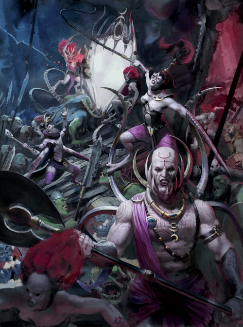 Heralds of Slaanesh Phil Mosshttps://www.artstation.com/artwork/Xn94OR 