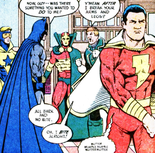 freecloudmountain:  thehappysorceress:  withgreatpowercomesgreatcomics:  Justice League #5  ONE. PUNCH.  the legendary encounter   I seriously hate Guy Gardner. Ugh, how does that fuck become a GL, seriously? He should die permanently. He bothered me
