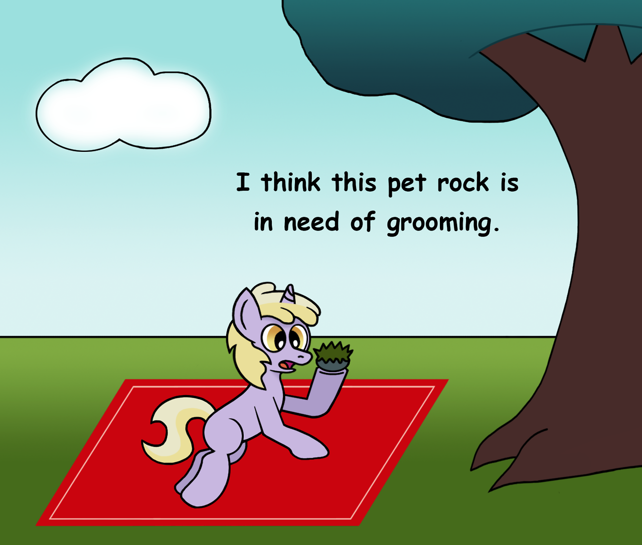 ask-dinky-dawberry-doo:Does a pet groomer even groom a pet rock nowadays? x3