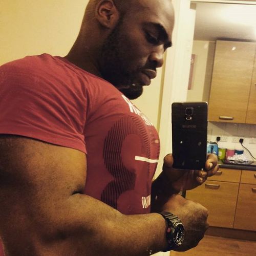 Black muscle nips and feet