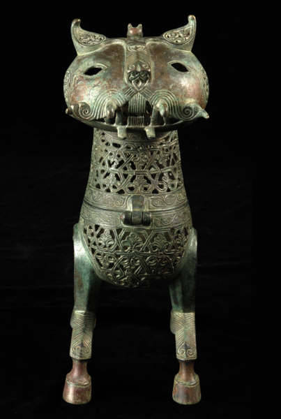 This beautifully made open-work incense burner is an elite interpretation of a form widely spread ac