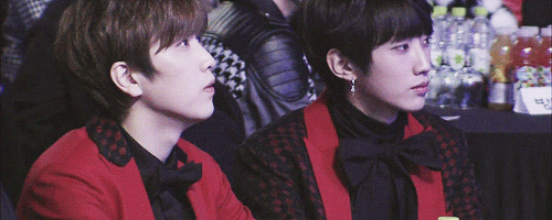 chaootic:  when sandeul saw himself on the big screen ♡ 