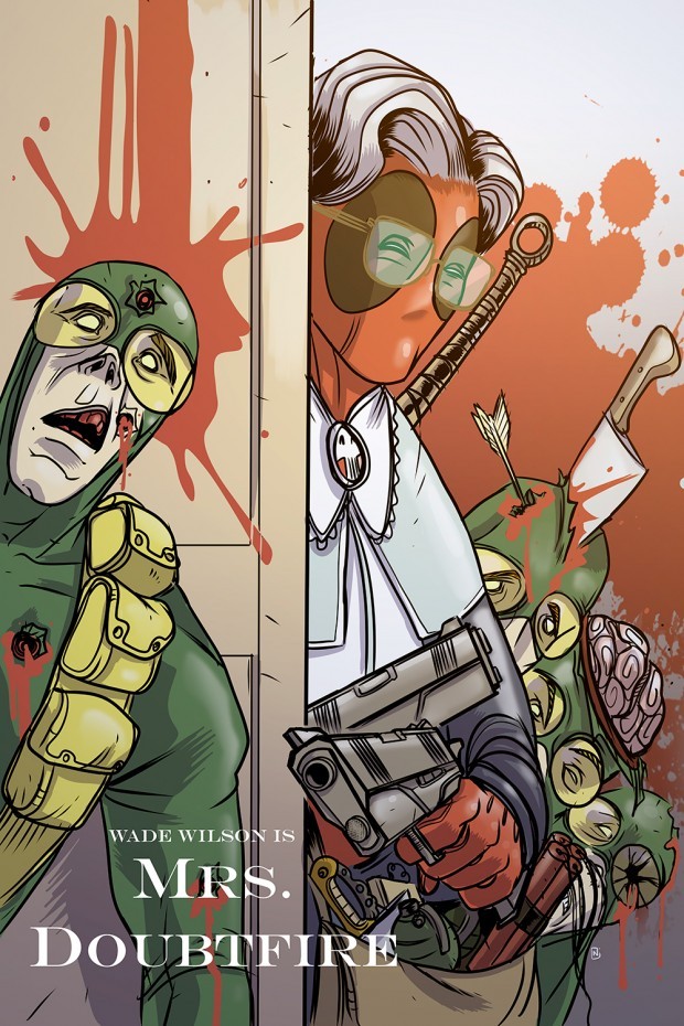 thehappysorceress:  Deadpool stars in Mrs. Doubtfire by Fernando Pinto From CBR’s