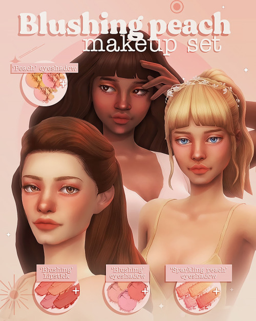 Blushing peachmakeup set Hello! I wanted to celebrate those new makeup sliders (๑˃ᴗ˂)ﻭ I’ve al