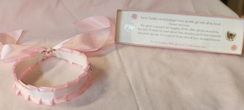 kittensplaypenshop:  Order for customer with added note <3 We just copied and pasted what they asked it to say :’) We put the note into the inside of the pink boxes we put collars in! :D