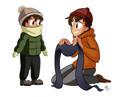 qteapie-em:   &ldquo;How about another scarf, just in case?&rdquo;  I have this kind of sad headcanon that after the whole thing, Wirt becomes super paranoid of Greg in the cold. He doesn’t want him to experience that kind of cold ever again. Greg just