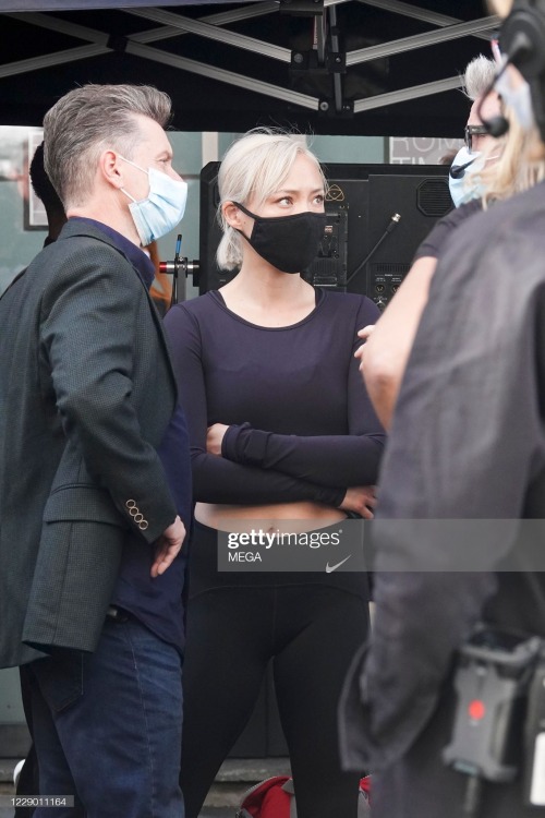 Pom Klementieff and Shea Whigham on the set of Mission Impossible 7 in Rome, Italy (2020.10.11)Photo